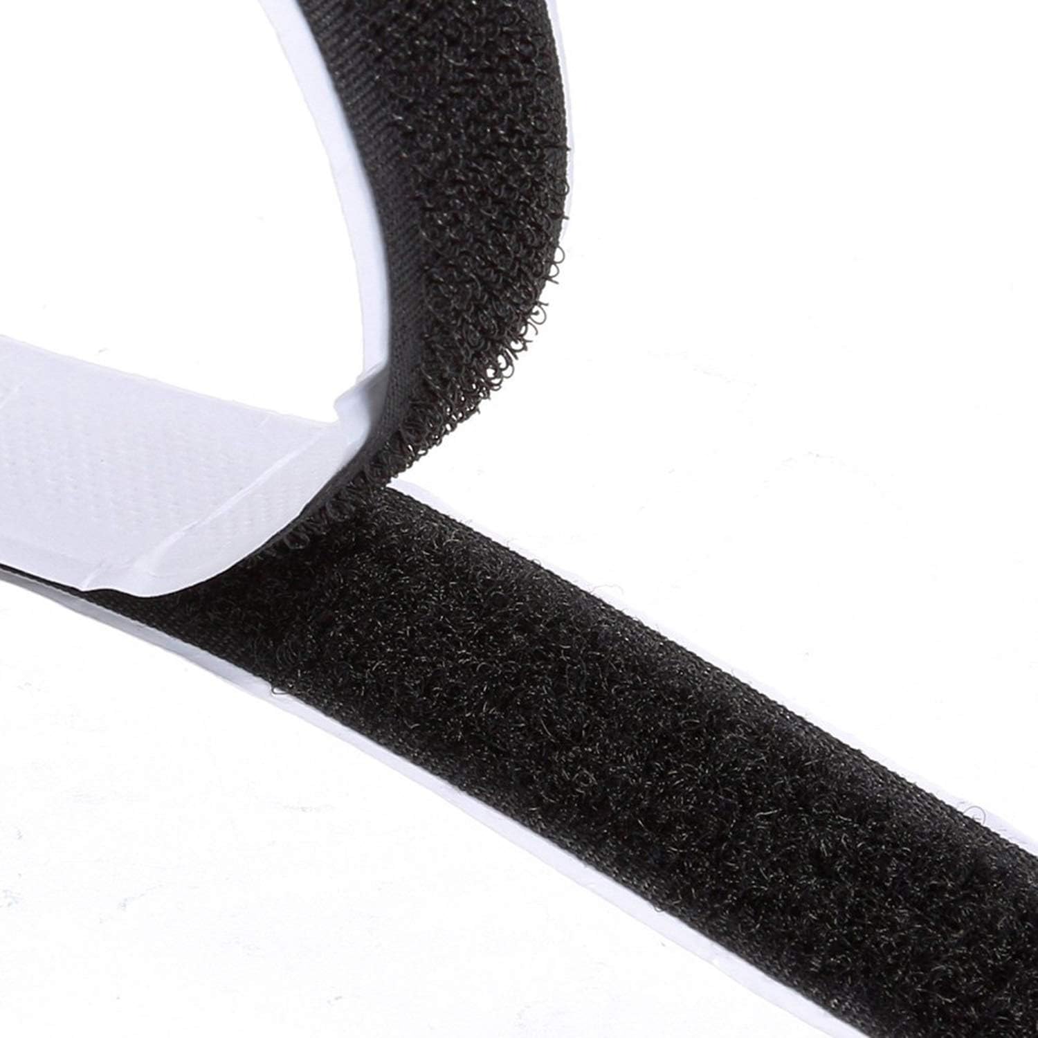230527223444446_1 Double-Sided Adhesive, 8M Extra Strong Self-Adhesive Hook and Loop Tape Roll Sticky Back Strip with Strong Adhesive Tape Strip Fastener 8.8 Yards, 20mm Wide Black Used in Sewing, School, Office, Home - Image 1